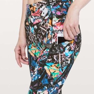 EUC lululemon fast and free 7/8 tight in color crush multi size 4